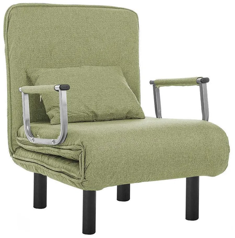 Fotoliu pat 2 în 1-verde