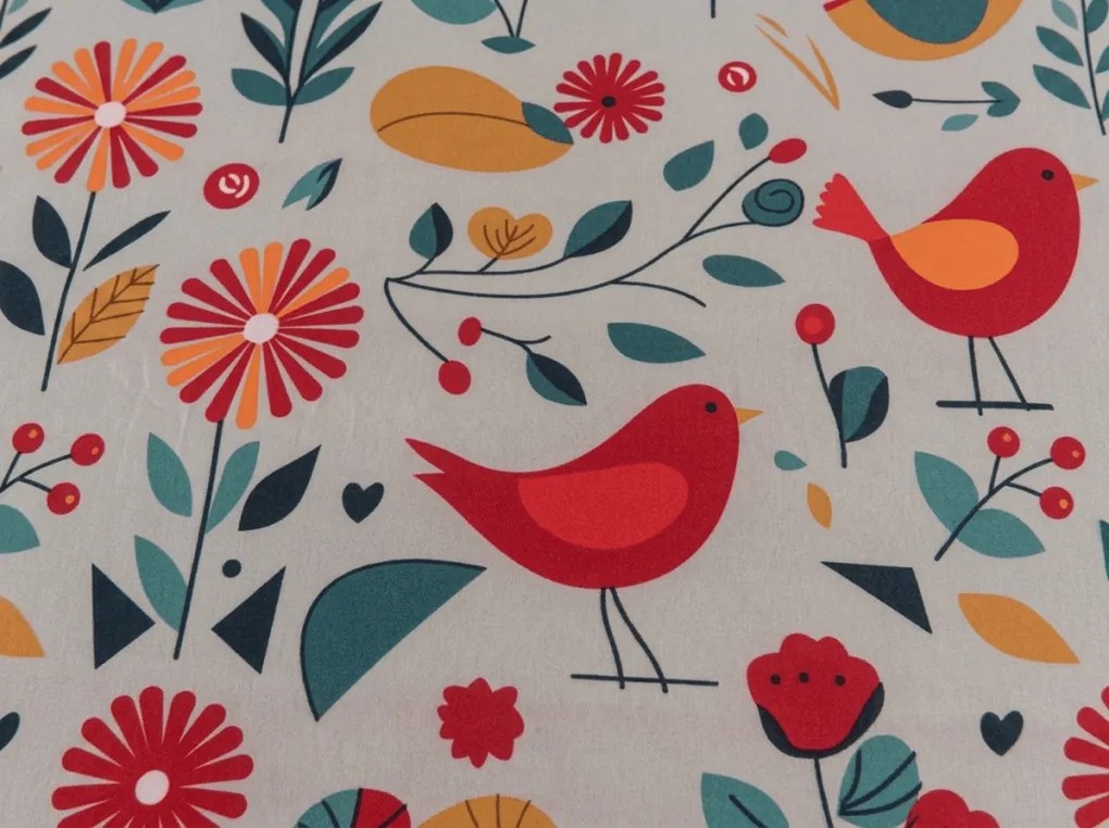 Cearsaf din microfibra RETRO BIRD colorat 90x200 cm