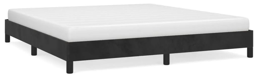 346984 vidaXL Cadru de pat, negru, 160 x 200 cm, catifea