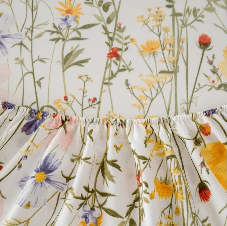 Cearsaf din microfibra WILDFLOWERS colorat 90x200 cm