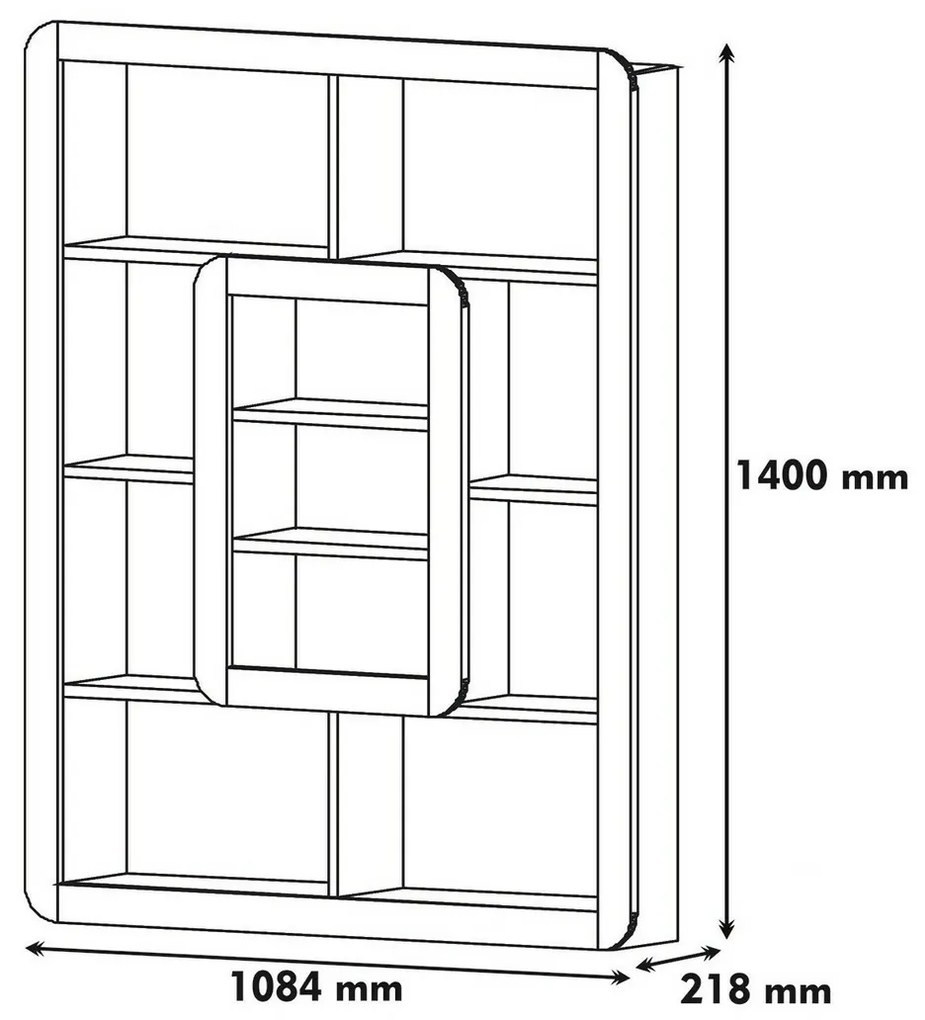 Bibliotecă Orkide White and Walnut