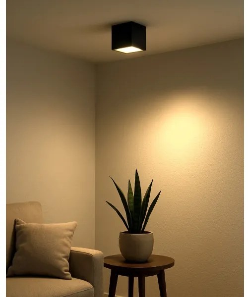 Spot LED LED/5W/230V 3000/4000/6400K 7,5x7,5 cm negru