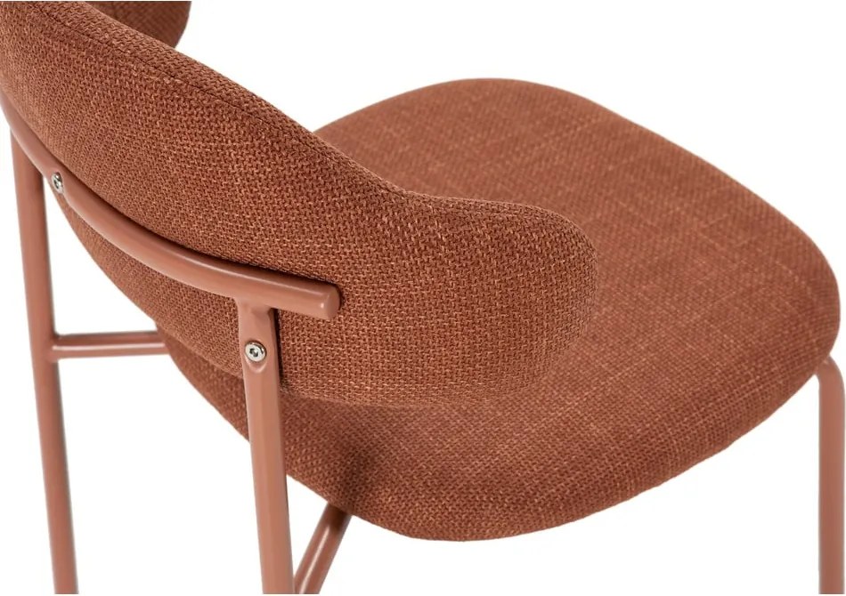 Scaune de dining teracotă 4 buc. Adriel – Marckeric