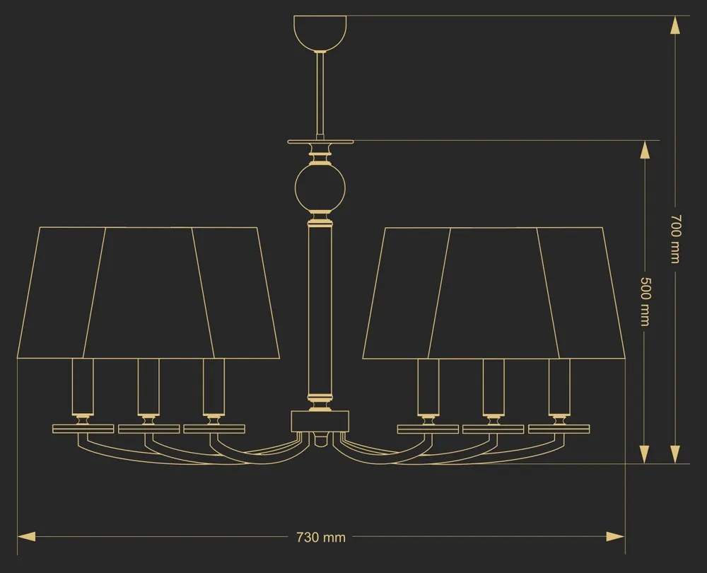 Candelabru 6 brate elegant design clasic ROSSANO
