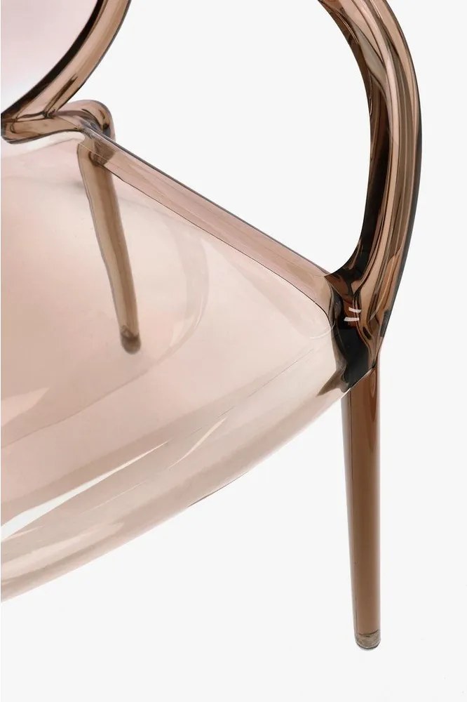 Scaun de grădină maro deschis din plastic Camilla – Bizzotto