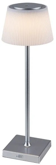 Lampă LED reîncărcabilă dimabilă de masă Rabalux 76013 TAENA 4W/3,7V IP44 argintiu