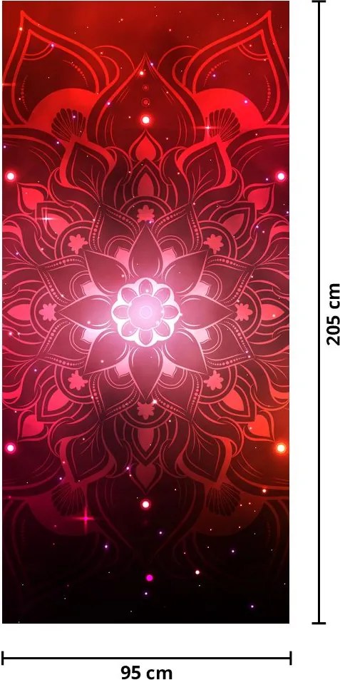 Fototapet pentru ușă - Abstract roșu (95x205cm)