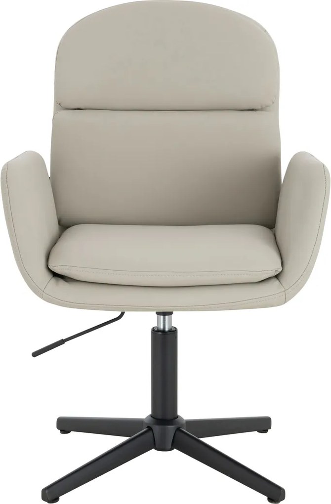 HR480CROSS Scaun Ecru Piele Ecologica Premium Soft cu Bază Neagră