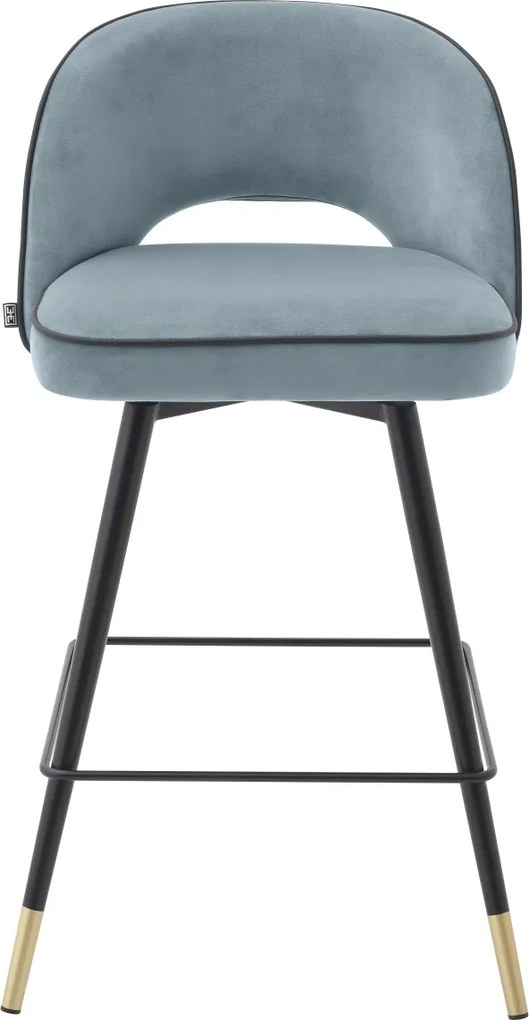 Set de 2 scaune de bar design modern Cliff, H-92,5cm albastru 114323 HZ