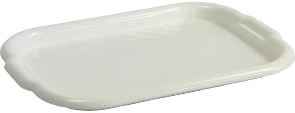 Tava pentru servire Clever, Domotti, 40x28 cm, plastic, alb