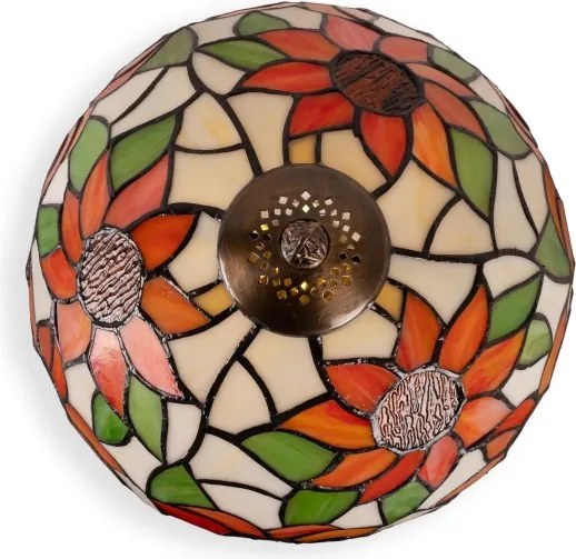 BRILAGI - Lampă de masă Tiffany din vitralii SUNFLOWER 1xE27/60W/230V + 1xE14/40W