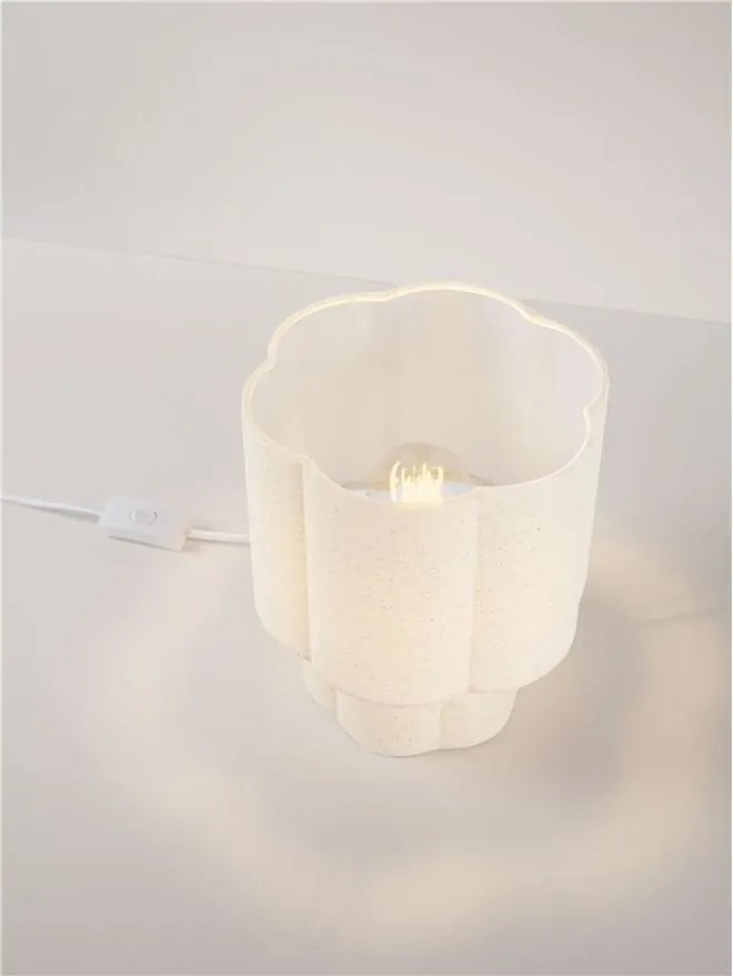 Veioza, Lampa de masa cu abajur bej BLOOSY