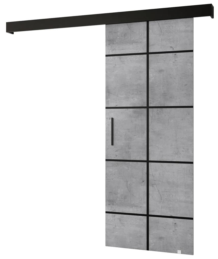 Zondo Uși culisante Sharlene III (beton + negru mat + negru). 1043694