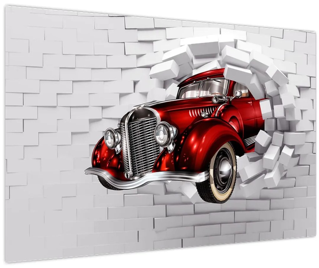 Tablou - Mașină roșie (90x60 cm)
