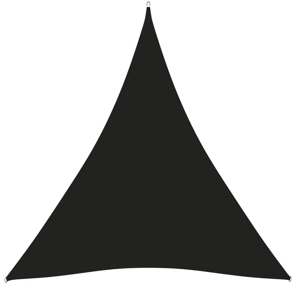 Parasolar, negru, 5x6x6 m, tesatura oxford, triunghiular