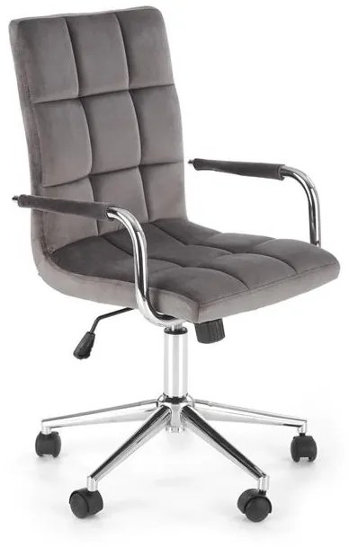 Scaun de birou Gonzo 4 Velvet Gri – H105 cm