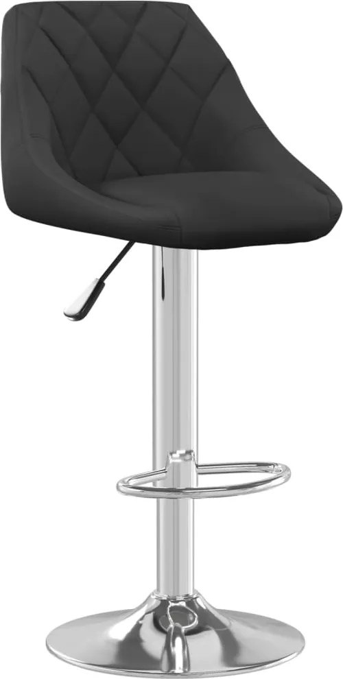 vidaXL Scaun de bar, negru, catifea