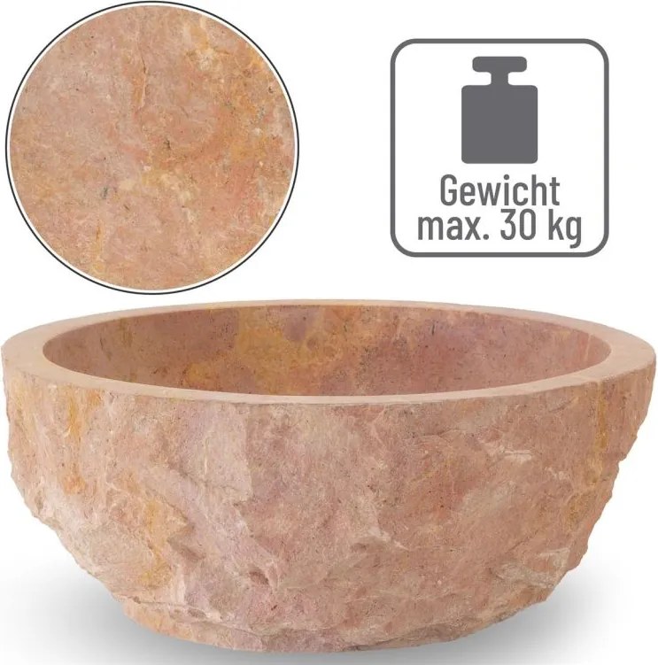 Lavoar din piatră naturală Savona, Ø 35 - 40 cm