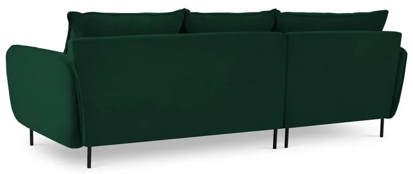 Colțar verde închis cu tapițerie din catifea (cu colțar pe partea stângă ) Vienna – Cosmopolitan Design