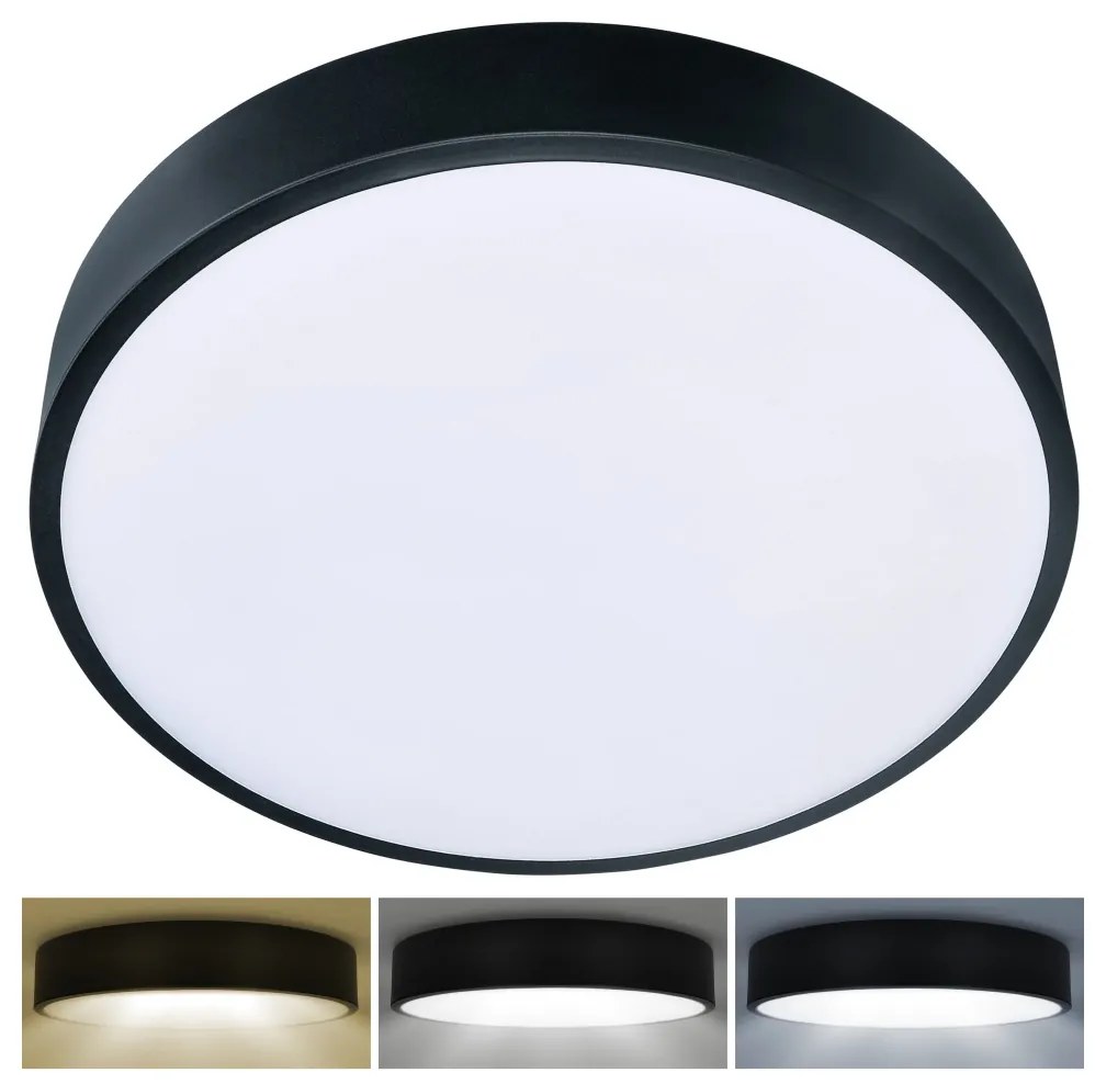 Plafonieră LED dimabilă Brilagi POOL SMART LED/48W/230V 40 cm Wi-Fi Tuya negru + telecomandă