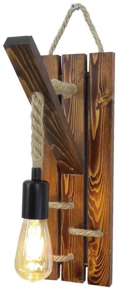 Aplica de perete AHSAP 1xE27/40W/230V, finisaj pin/nuc