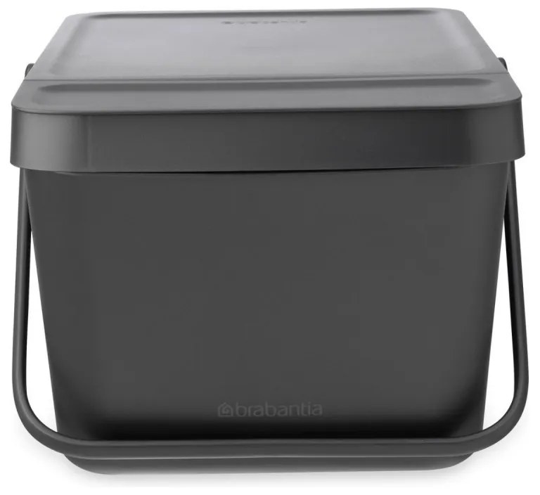 Cos depozitare sau reciclare Brabantia Sort&Go 1006310, 20 L, 22,5x45x28 cm, Stivuibil, Plastic, Gri închis