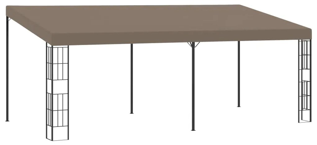 vidaXL Pavilion montat pe perete, gri taupe, 6 x 3 m, material textil
