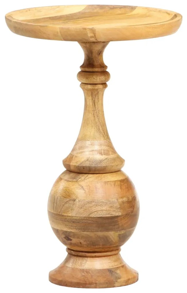 vidaXL Masă laterală rotundă, 43 x 43 x 66 cm, lemn masiv de mango