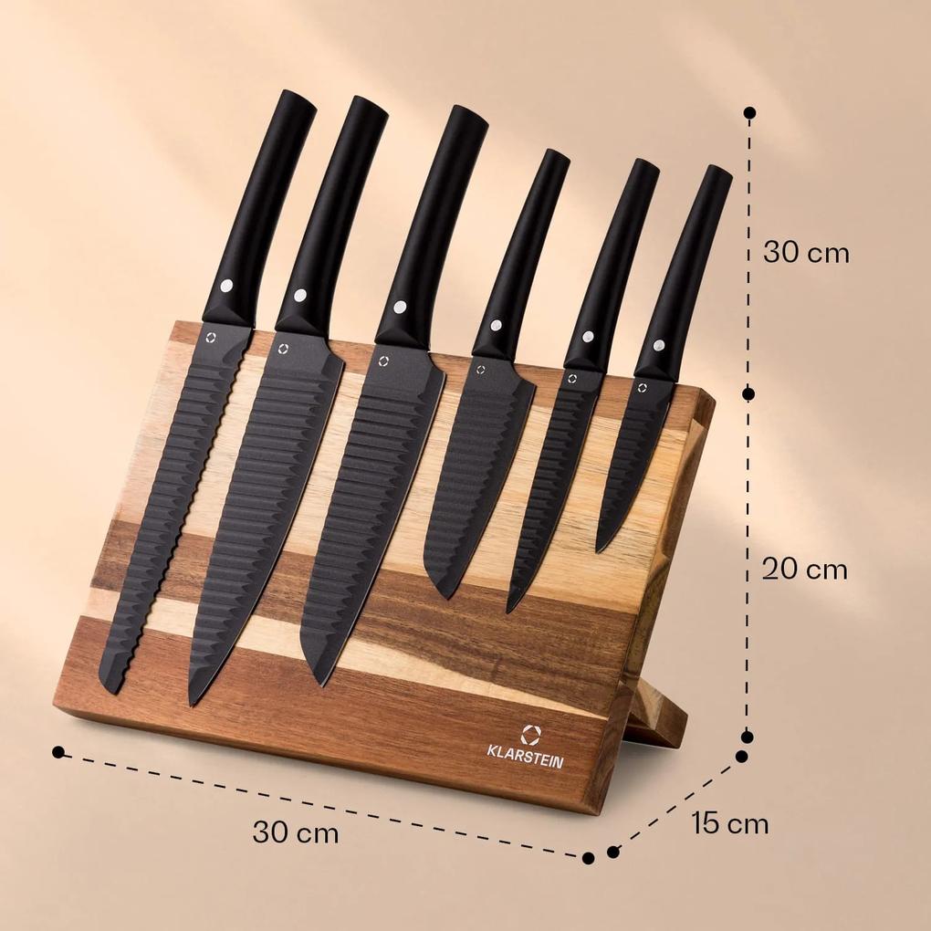 Kissaki, set de cuțite, mâner magnetic, suprafață antiaderență, formă de undă