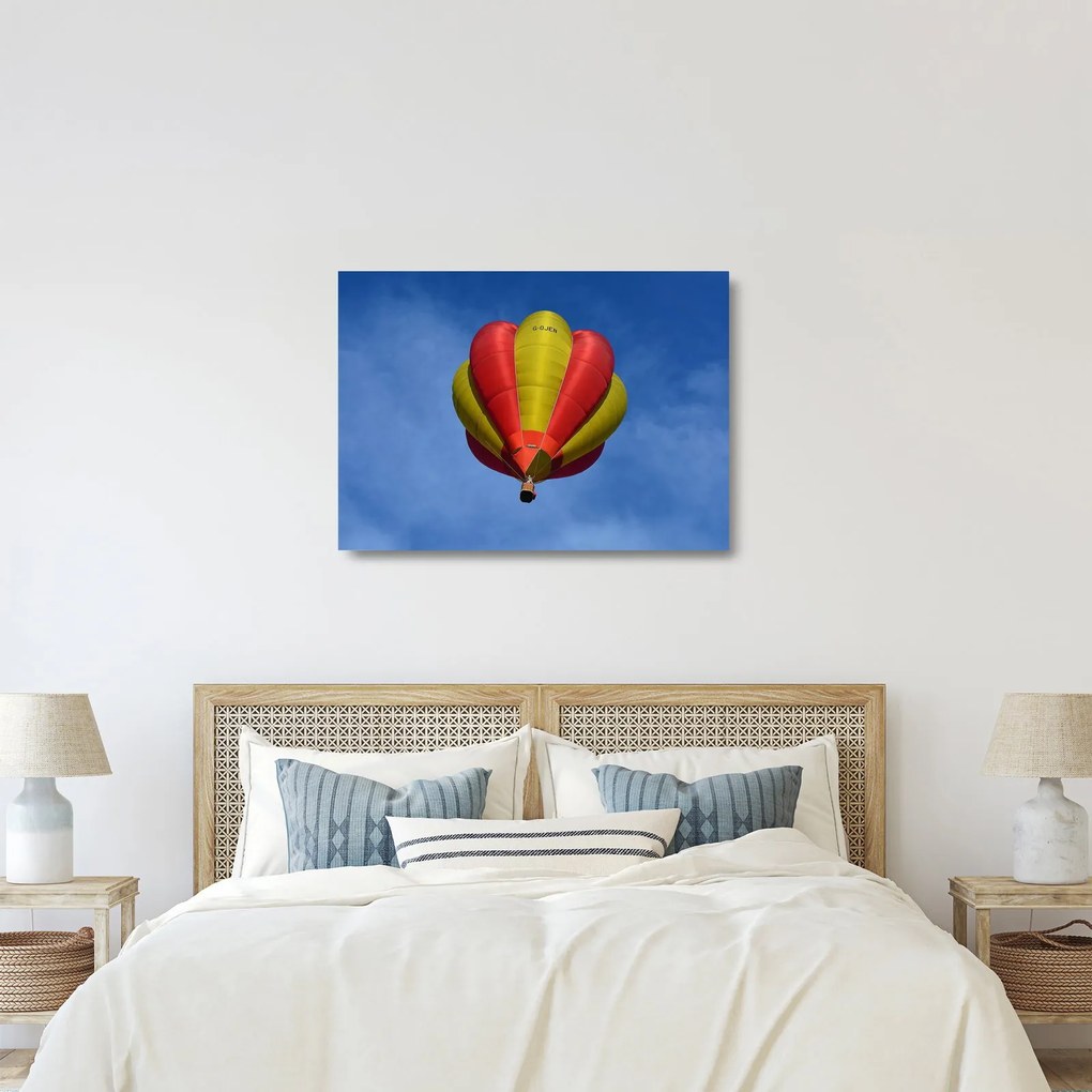 Tablou pe sticlă cu balon zburând (70x50 cm)