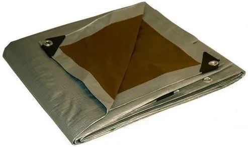 Prelată maro-argintiu 15x16 m 210 g/m2