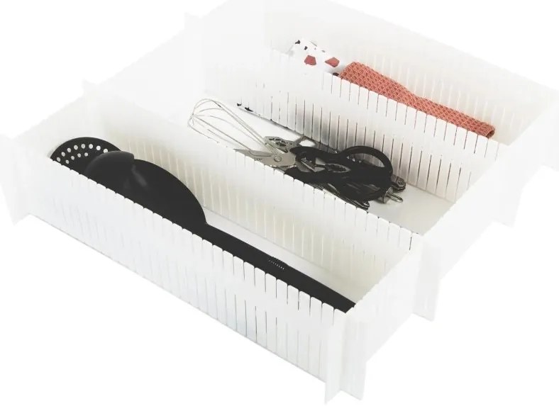 Organizator de sertar Compactor Free, alb