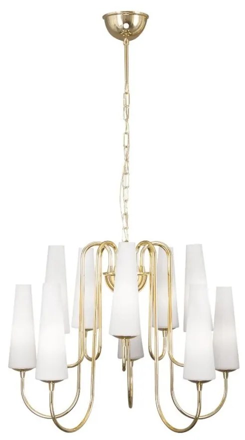 Candelabru cu 10 brate design modern Magnum auriu