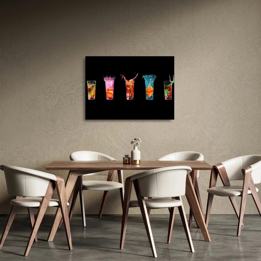 Tablou pe sticlă cu băuturi (70x50 cm)