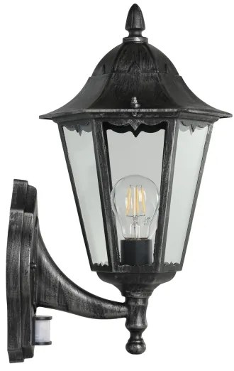 Eglo 93458 - Corp de iluminat perete exterior cu senzor NAVEDO 1xE27/60W/230V