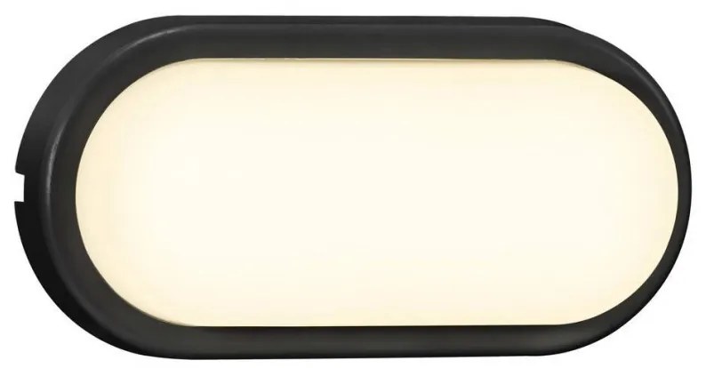 Aplica LED de perete pentru iluminat exterior design modern IP54 Cuba Energy Oval negru 2019181003 NL