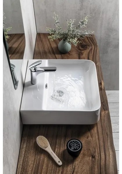 Isvea - Lavoar SOTT AQUA 50x50 cm, montare pe blat/suspendat, ceramică, alb