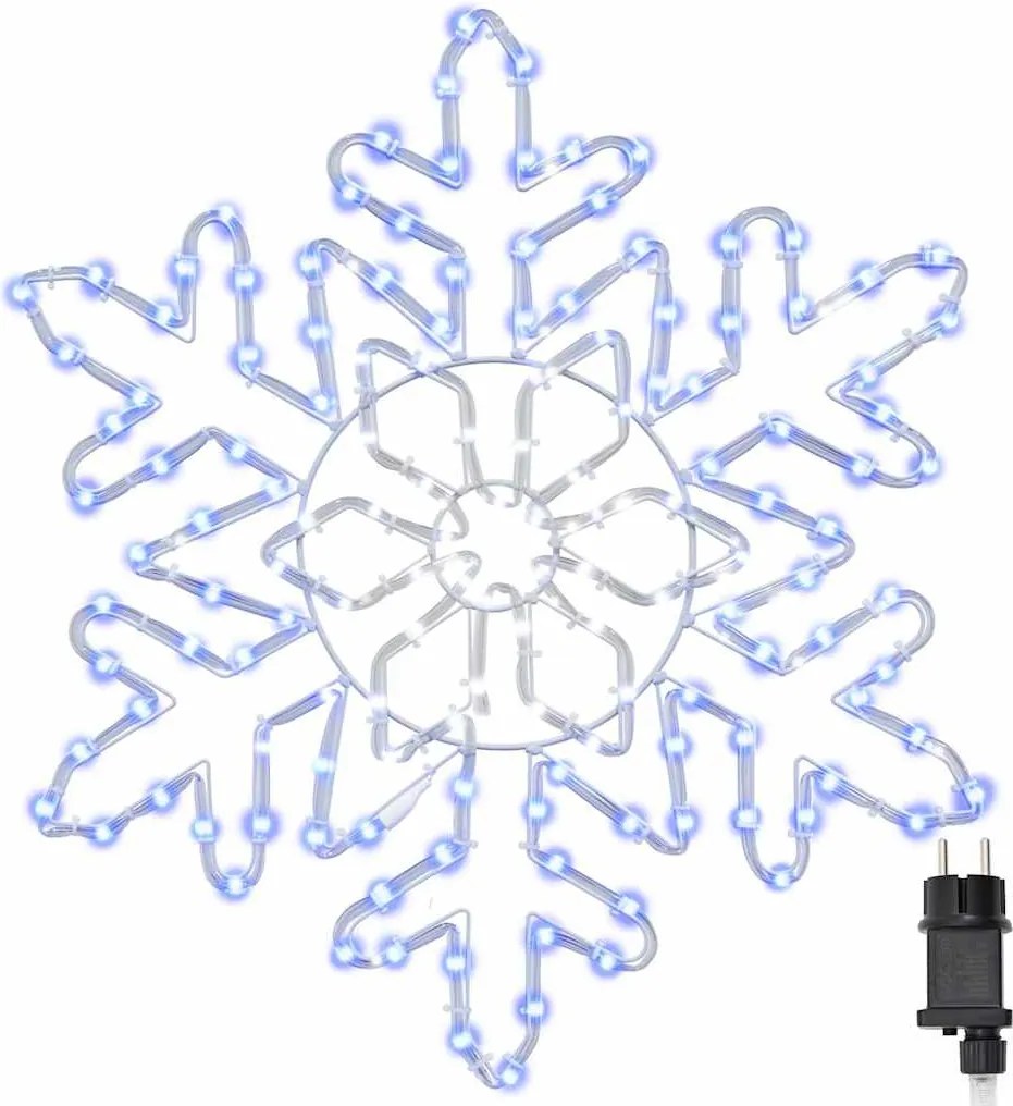 vidaXL Fulger de Crăciun cu 156 LED albastru 55.5 x 55.5 x 0.75cm PVC