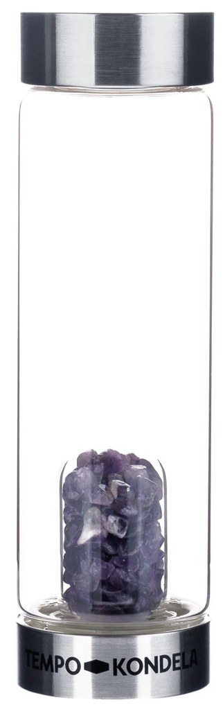 TEMPO-KONDELA CRYSTAL, flacon de sticlă cu cristale violet, 500 ml