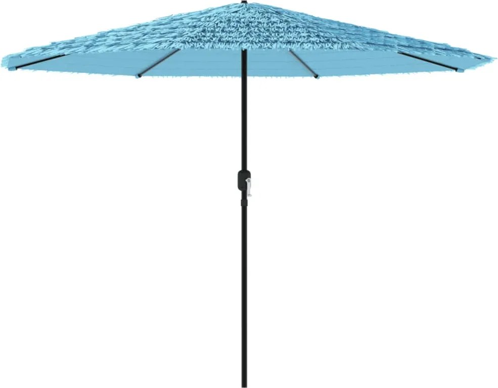 vidaXL Umbrelă soare de grădină stâlp din oțel, albastru 324x324x247cm