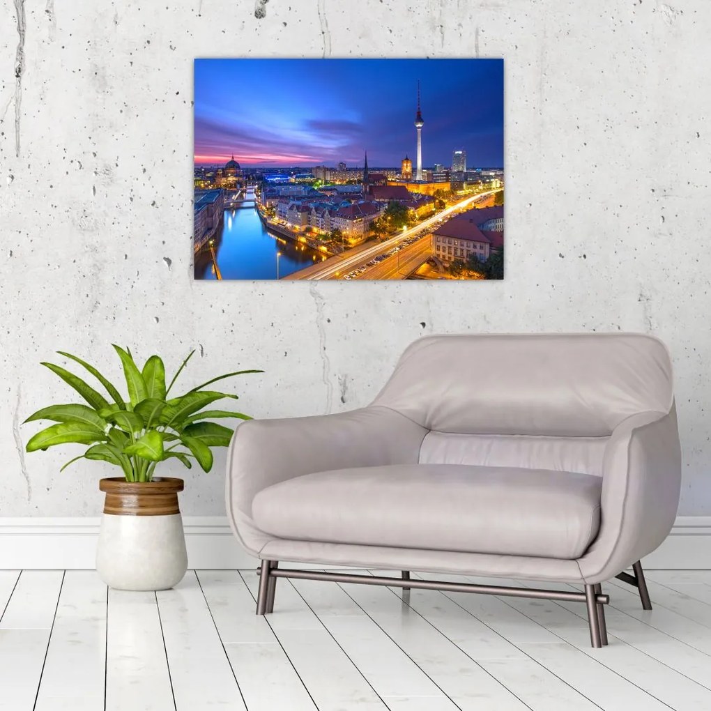 Tablou pe sticlă - Cerul albastru la Berlin (70x50 cm)