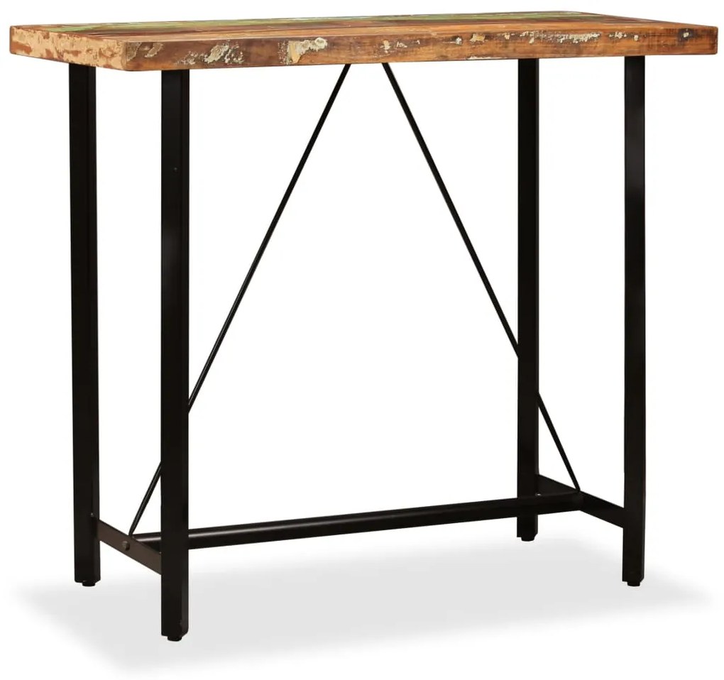 245440 vidaXL Masă de bar, 120 x 60 x 107 cm, lemn masiv reciclat