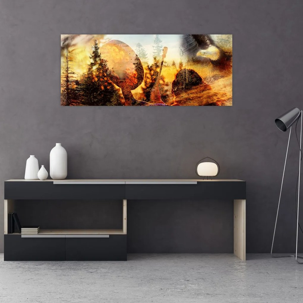 Tablou - Motiv șamanic (120x50 cm)