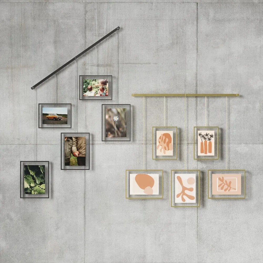 Rame argintii de suspendat 5 buc. din metal 66x69 cm Exhibit – Umbra