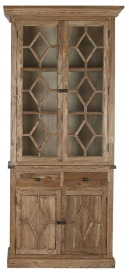 Vitrina vintage, din lemn reciclat, natur, Elmwood