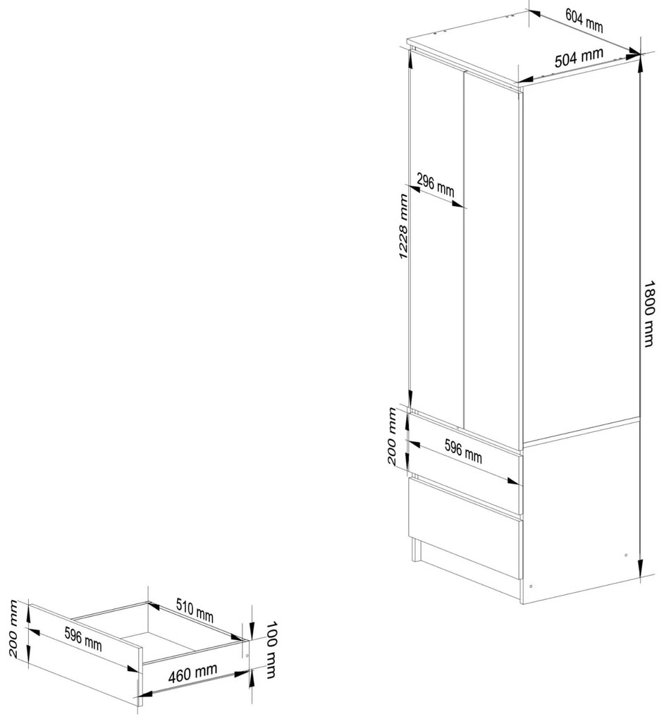 Dulap de haine Slots (alb). 1117341