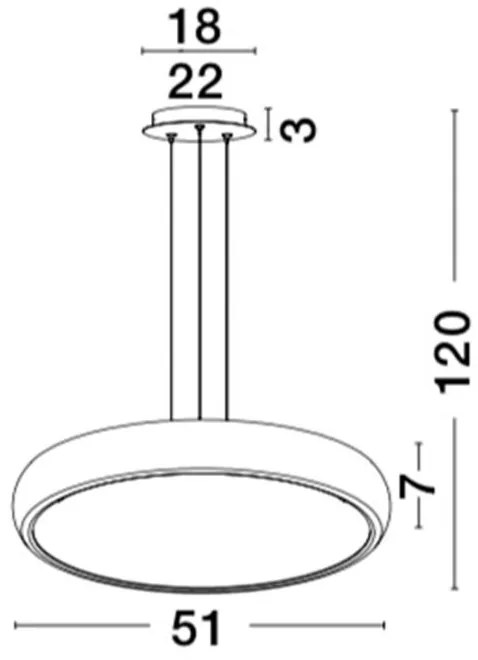 Lustra LED suspendata design modern Gap, negru