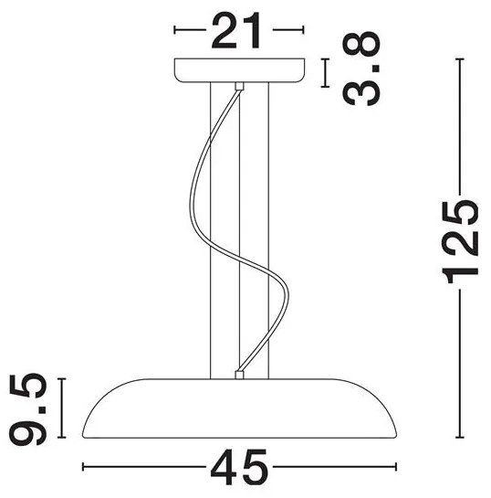 Lustra LED suspendata stil modern FELICIA negru 45cm