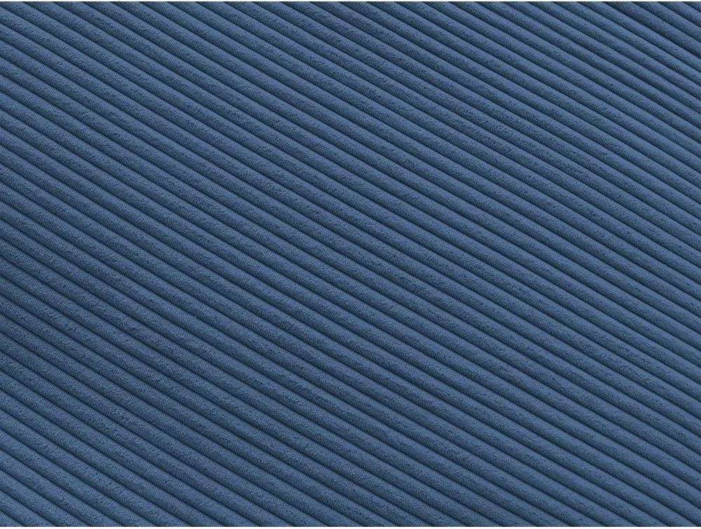 Canapea albastră cu tapițerie din catifea reiată 250 cm Belair – Bobochic Paris