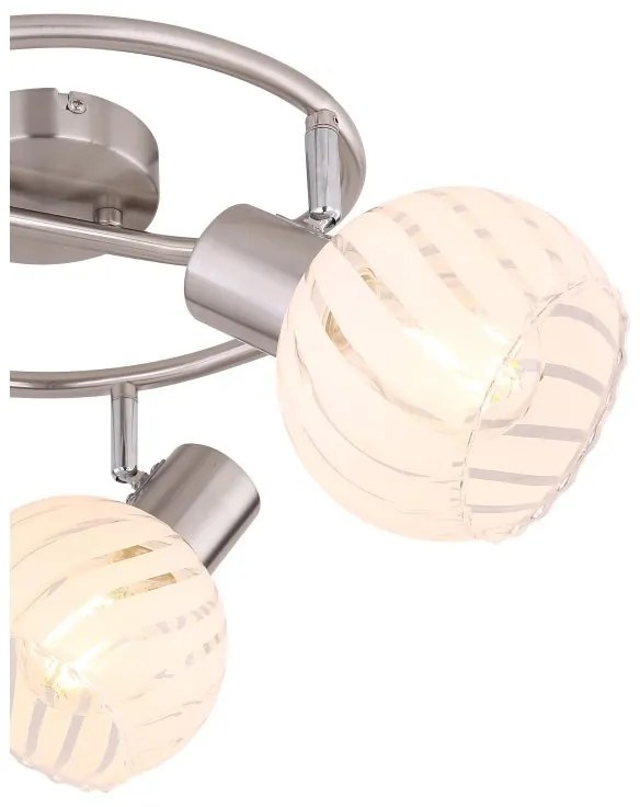 Plafoniera cu 3 spoturi design modern WILLY nichel